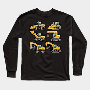 Urban Excavator Expedition Tee Triumph for Construction Machinery Admirers Long Sleeve T-Shirt